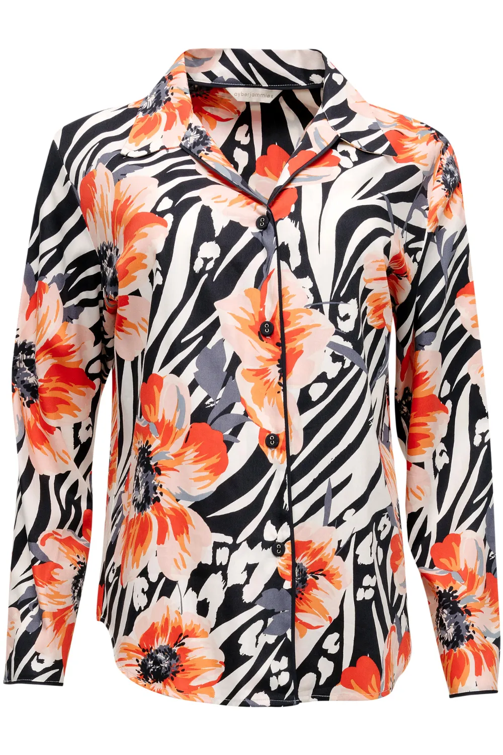 Nicole Animal Floral Print Long Sleeve Pyjama Top