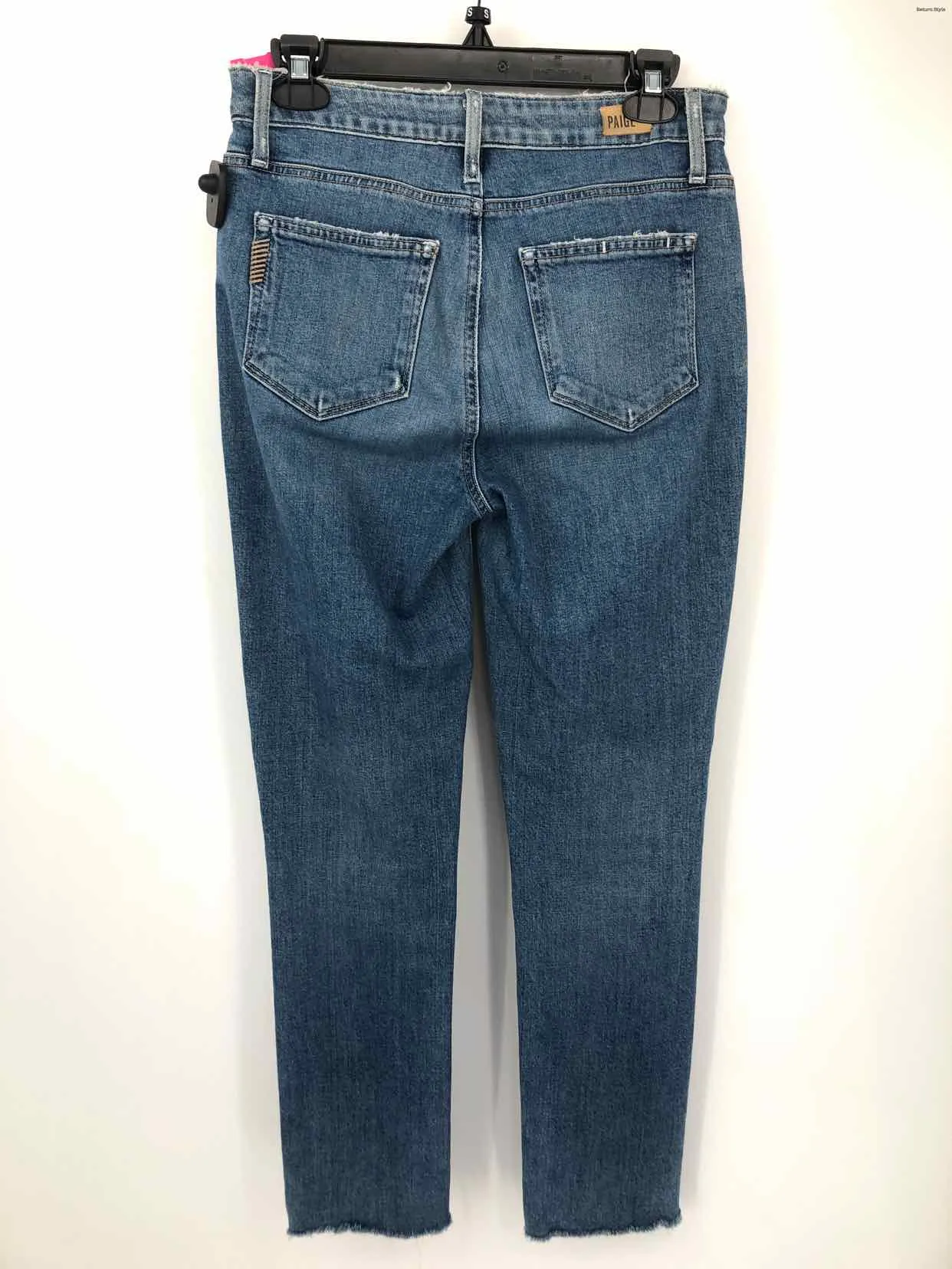 PAIGE Blue Denim Distressed Skinny Size SMALL (S) Jeans