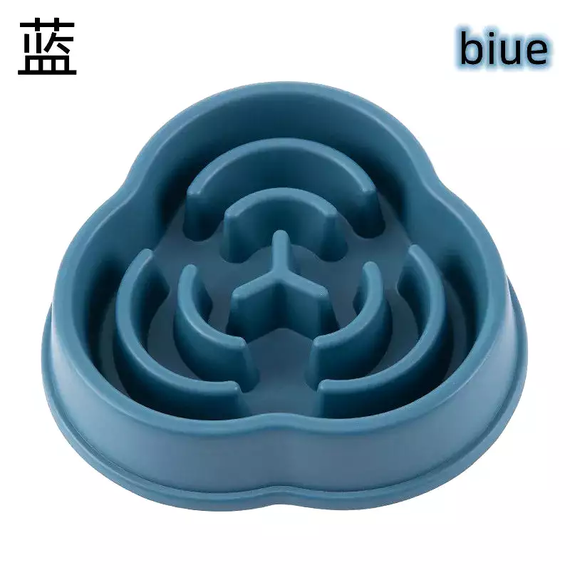 Pet Cat Dog Slow Food Bowl Fat Help Healthy Round Anti-choking Thickened And Non-slip Multiple Colors Shapes