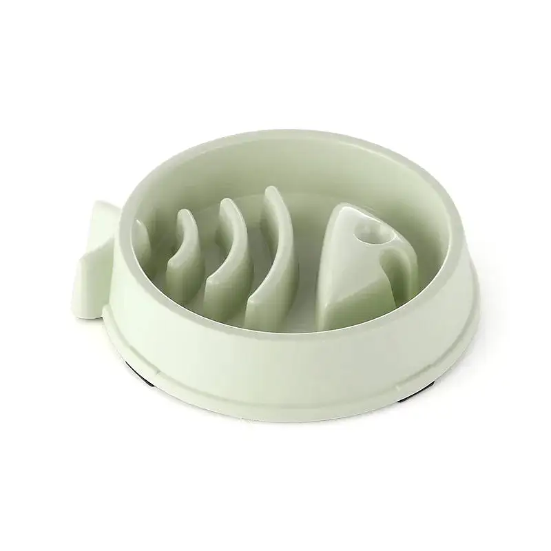 Pet Cat Dog Slow Food Bowl Fat Help Healthy Round Anti-choking Thickened And Non-slip Multiple Colors Shapes