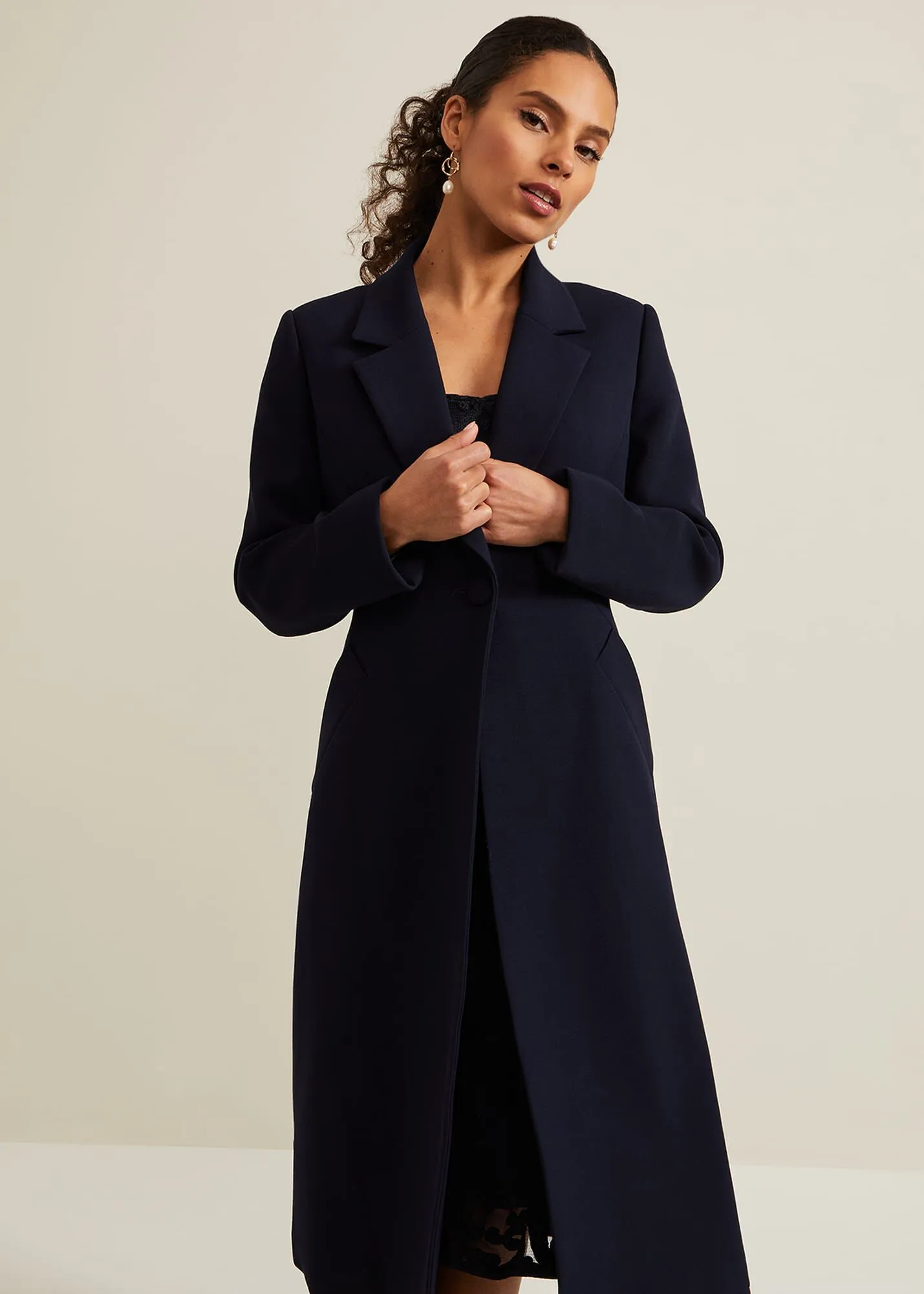 Petite Juliette Crepe Coat