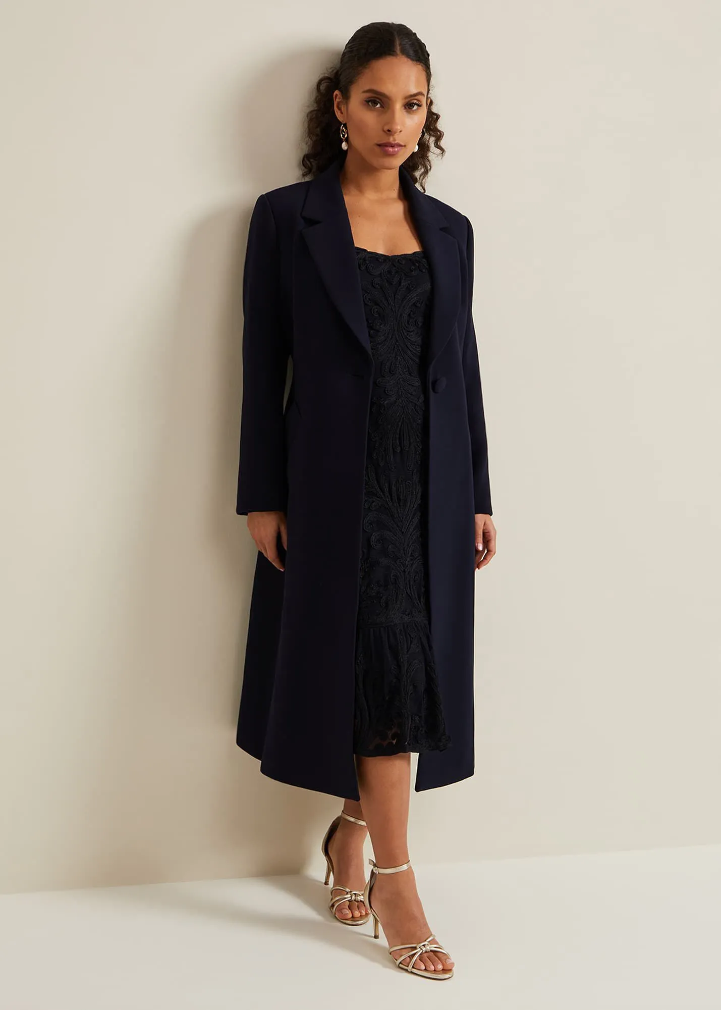 Petite Juliette Crepe Coat