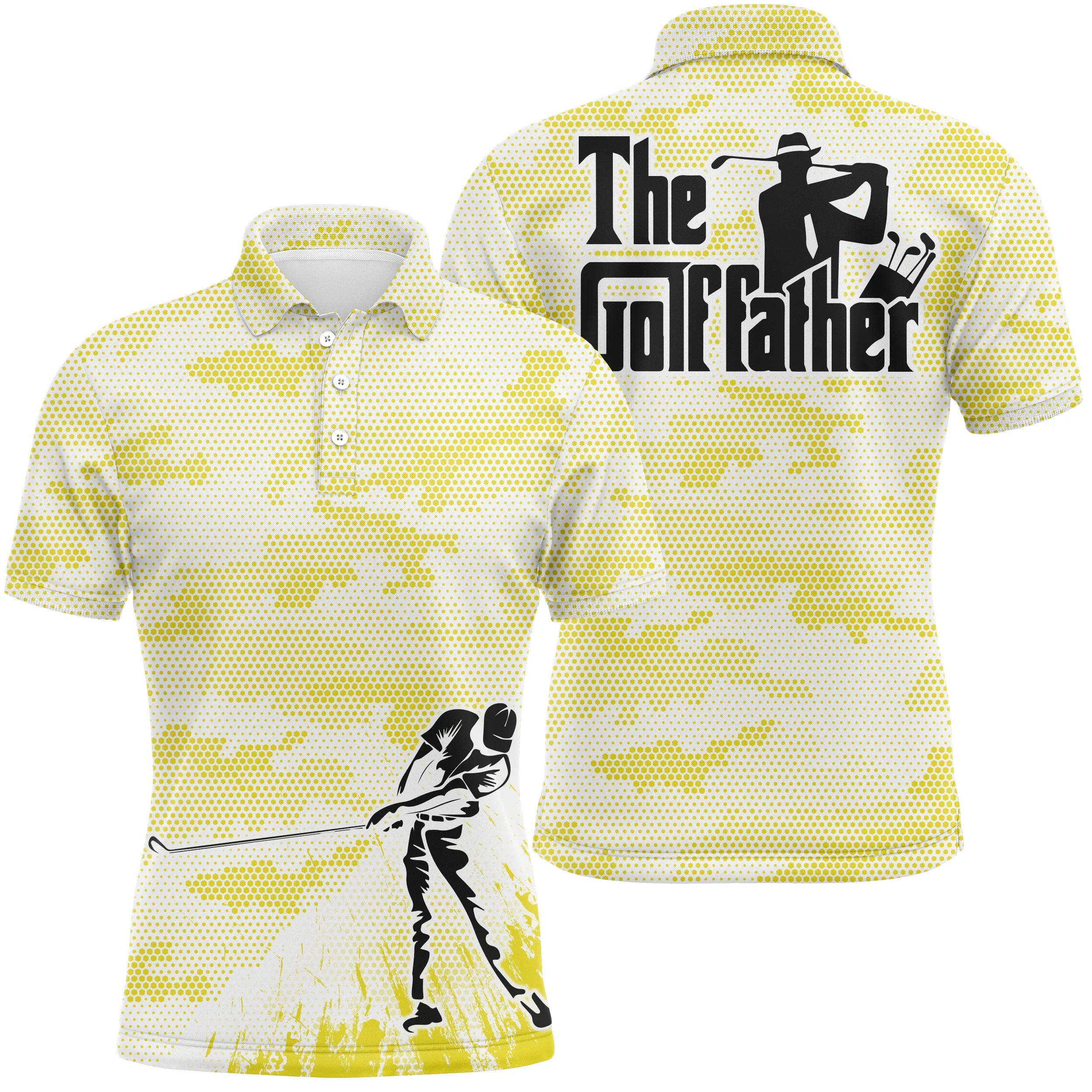 Polo de Golf, Cadeau Humour Golfeur, Polo à Séchage Rapide Homme, Club de Golf, The Golf Father - CTS17052221