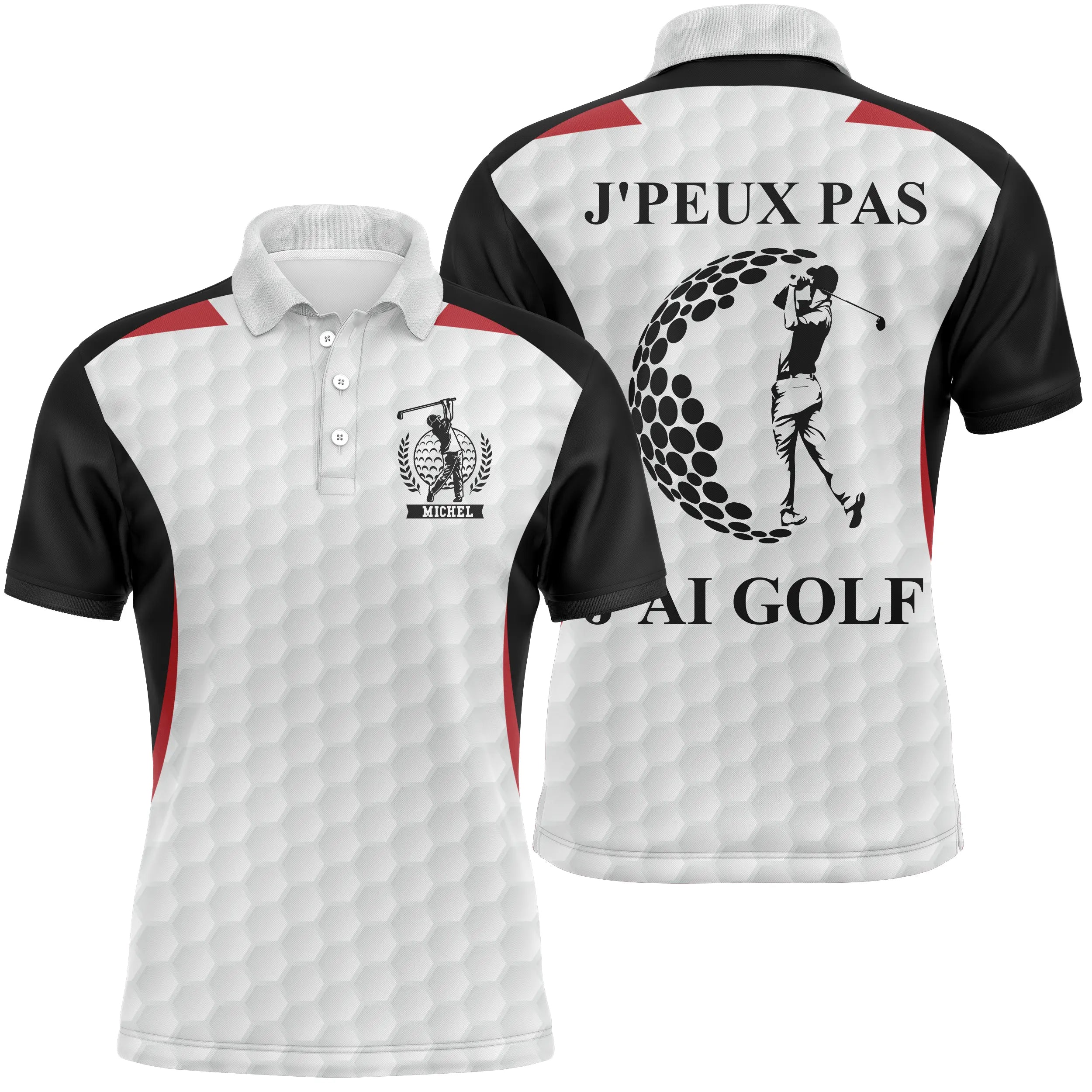 Polo de Golf, Cadeau Personnalisé Golfeur, Golfeuse, Polo à Séchage Rapide Homme Femme, J'peux Pas, J'ai Golf - CTS17052216