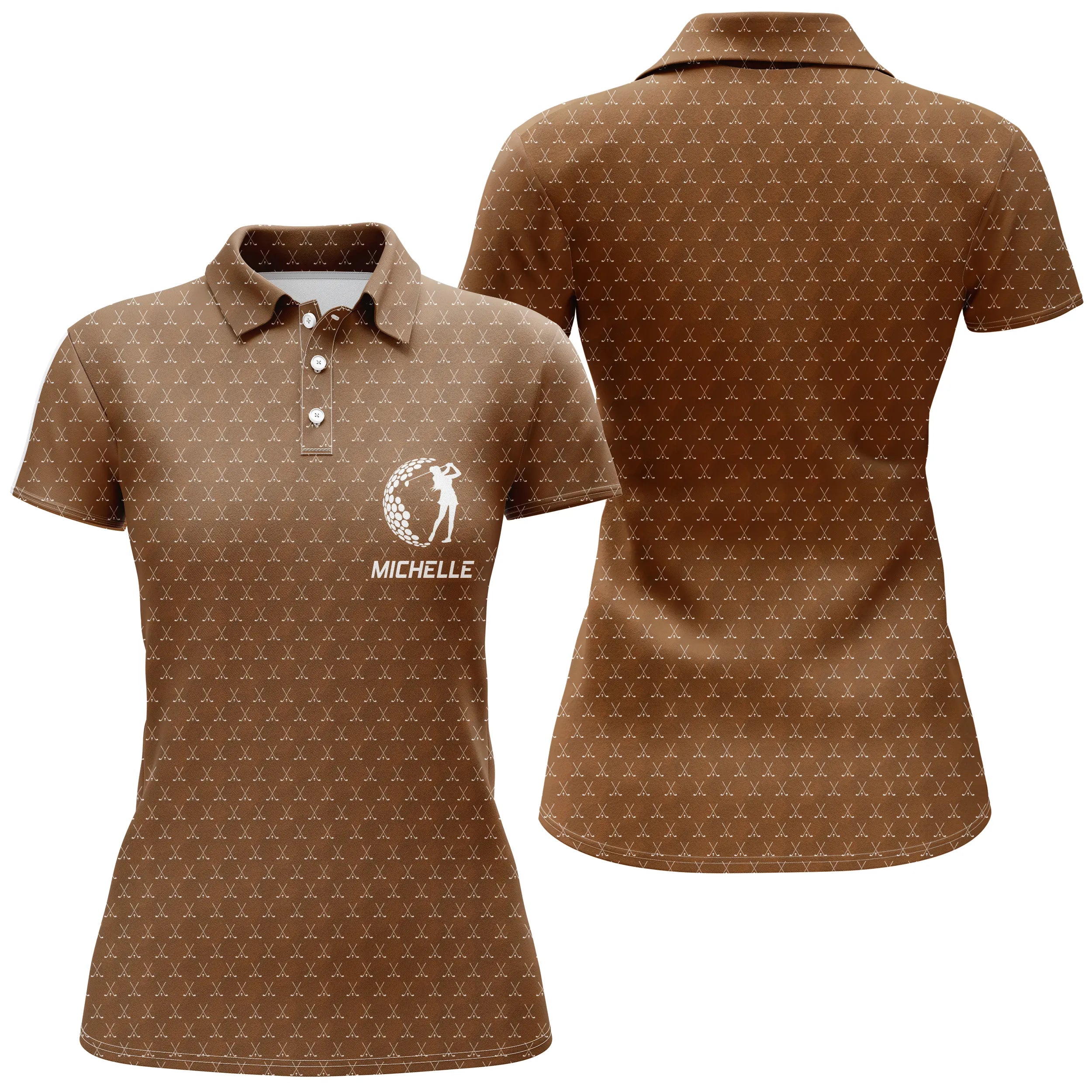 Polo de Golf, Cadeau Personnalisé Golfeur, Golfeuse, Polo à Séchage Rapide Homme Femme, Logo Balle de Golf, Motif Club de Golf -