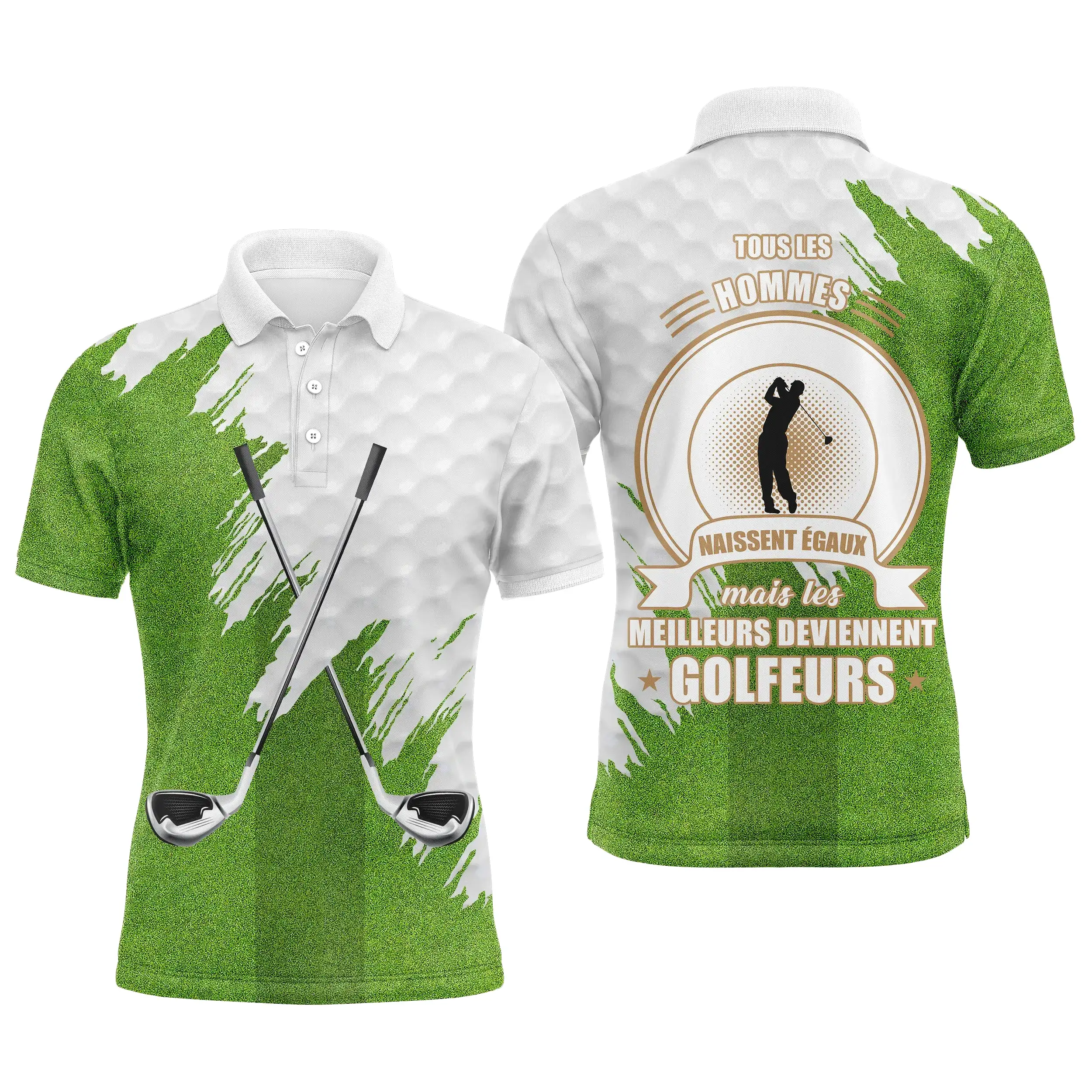 Polo pour Golfeur Golfeuse, Polo de Sport Homme Femme, Polo à Séchage Rapide, Les Meilleurs sont Golfeurs/Golfeuses - CTS1205221