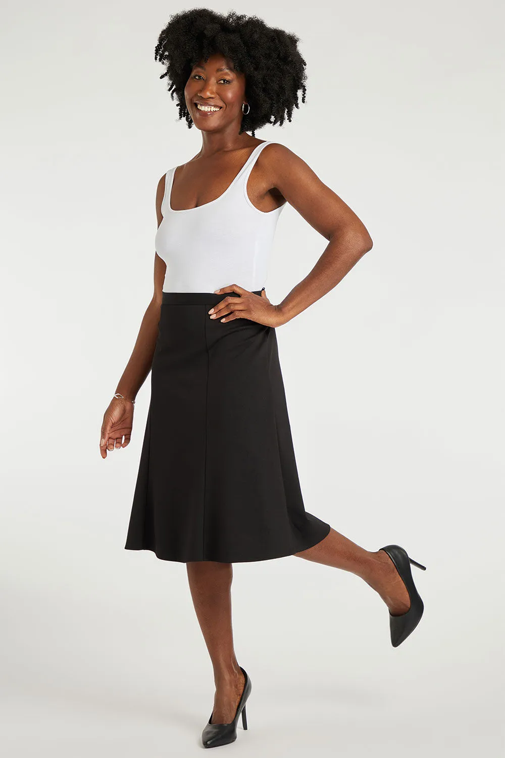 Ponte Elasticated Flippy Skirt