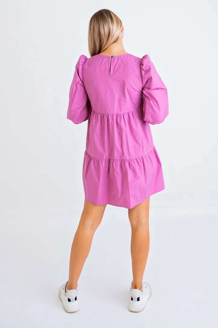 Poplin Long Sleeve Dress