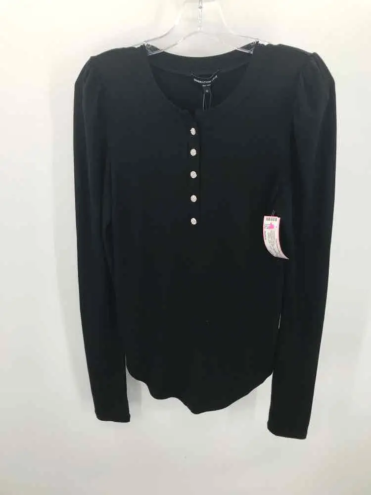 Pre-Owned Generation Love Black Size Medium Long Sleeve Blouse