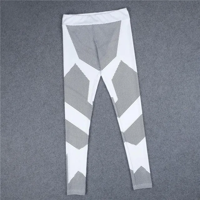 Printed Geometric Leggings Women Fitness Stretch Pants Workout Clothes Autumn Casual Leggings Ropa Deporte Mujer#A12 SM6