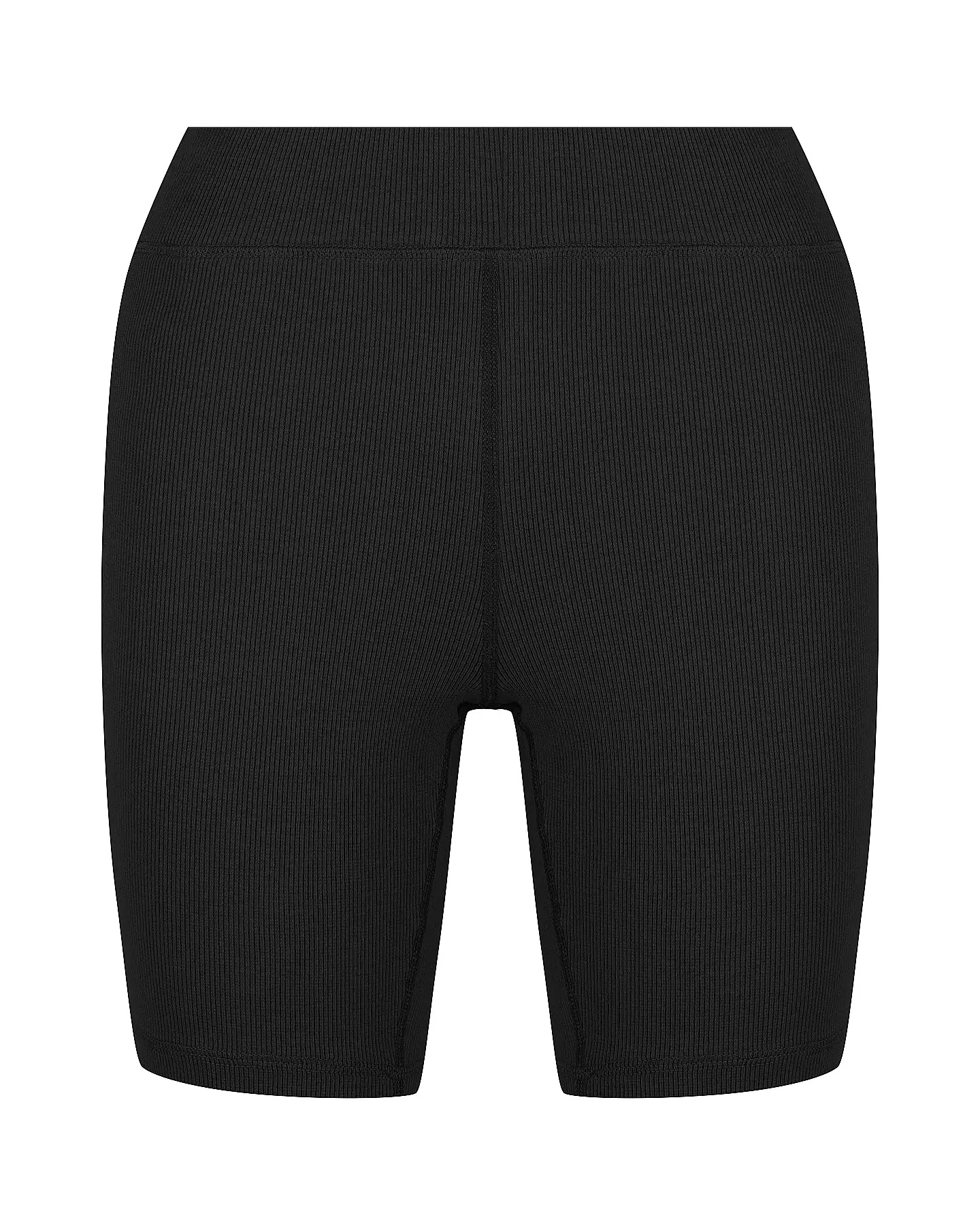 RIB BIKE SHORT - JET BLACK