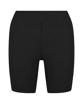 RIB BIKE SHORT - JET BLACK