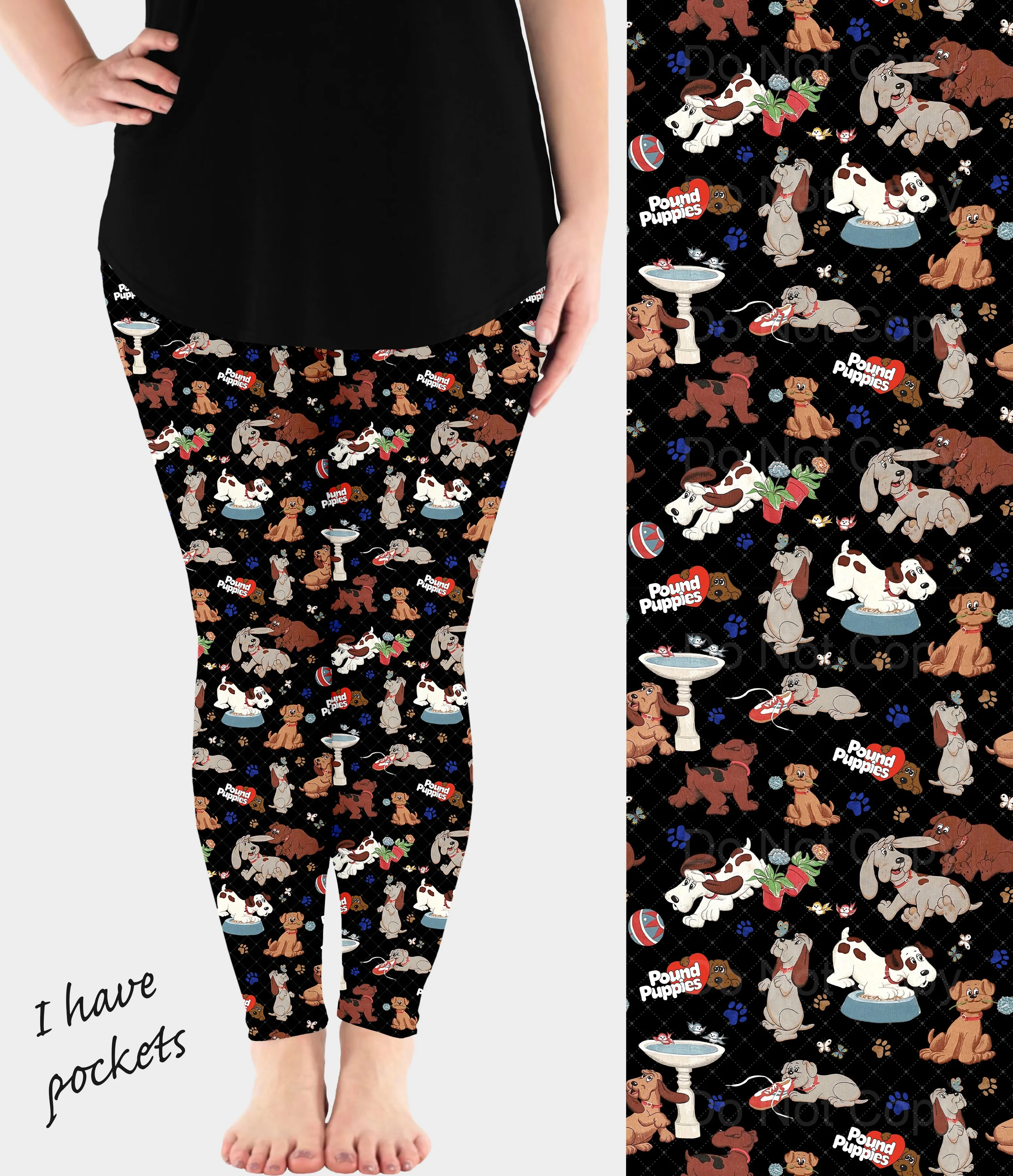 RTS - Playful Pups Leggings w/ Pockets