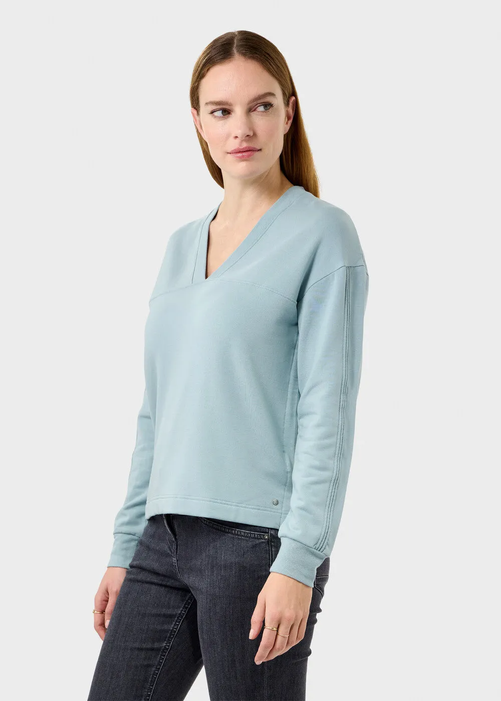 Sandwich V-Neck Sweater | Blue