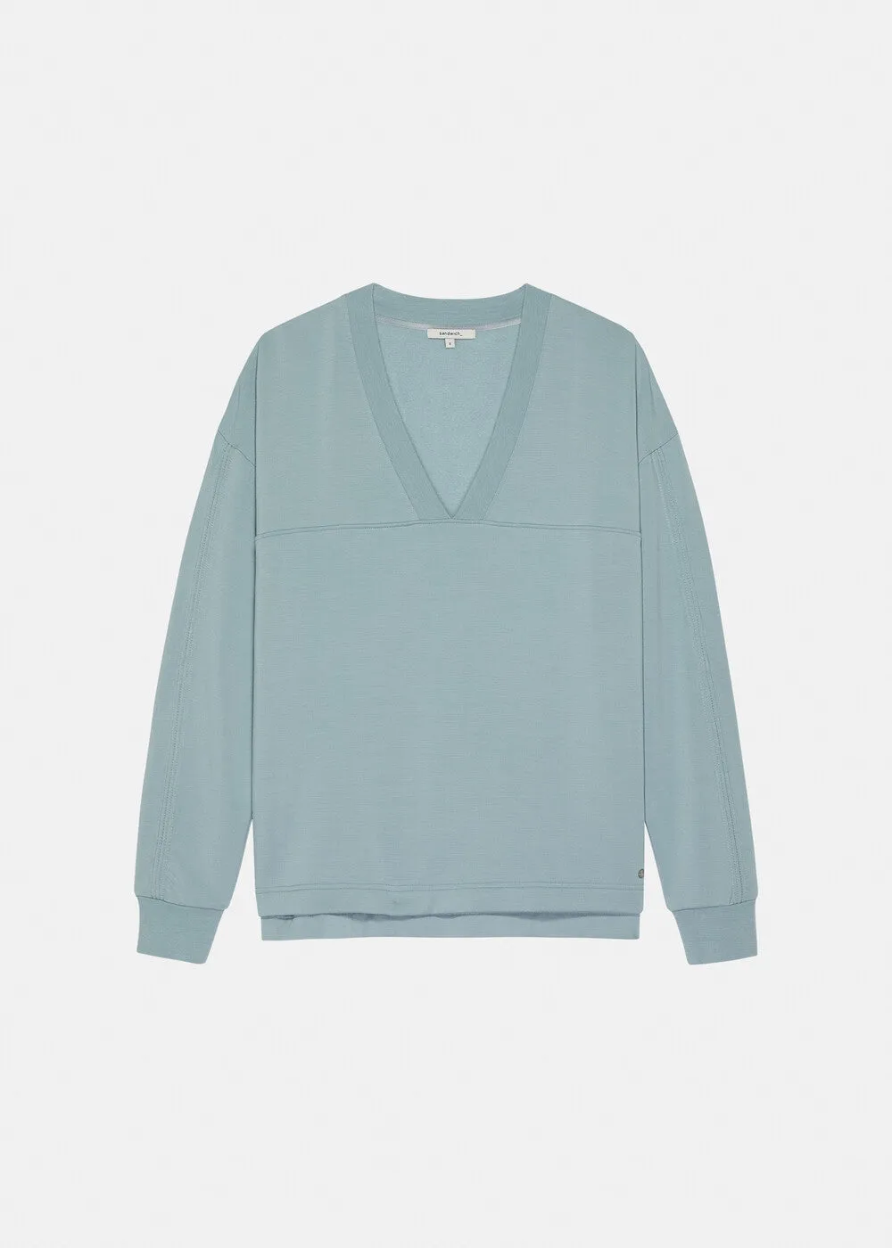 Sandwich V-Neck Sweater | Blue