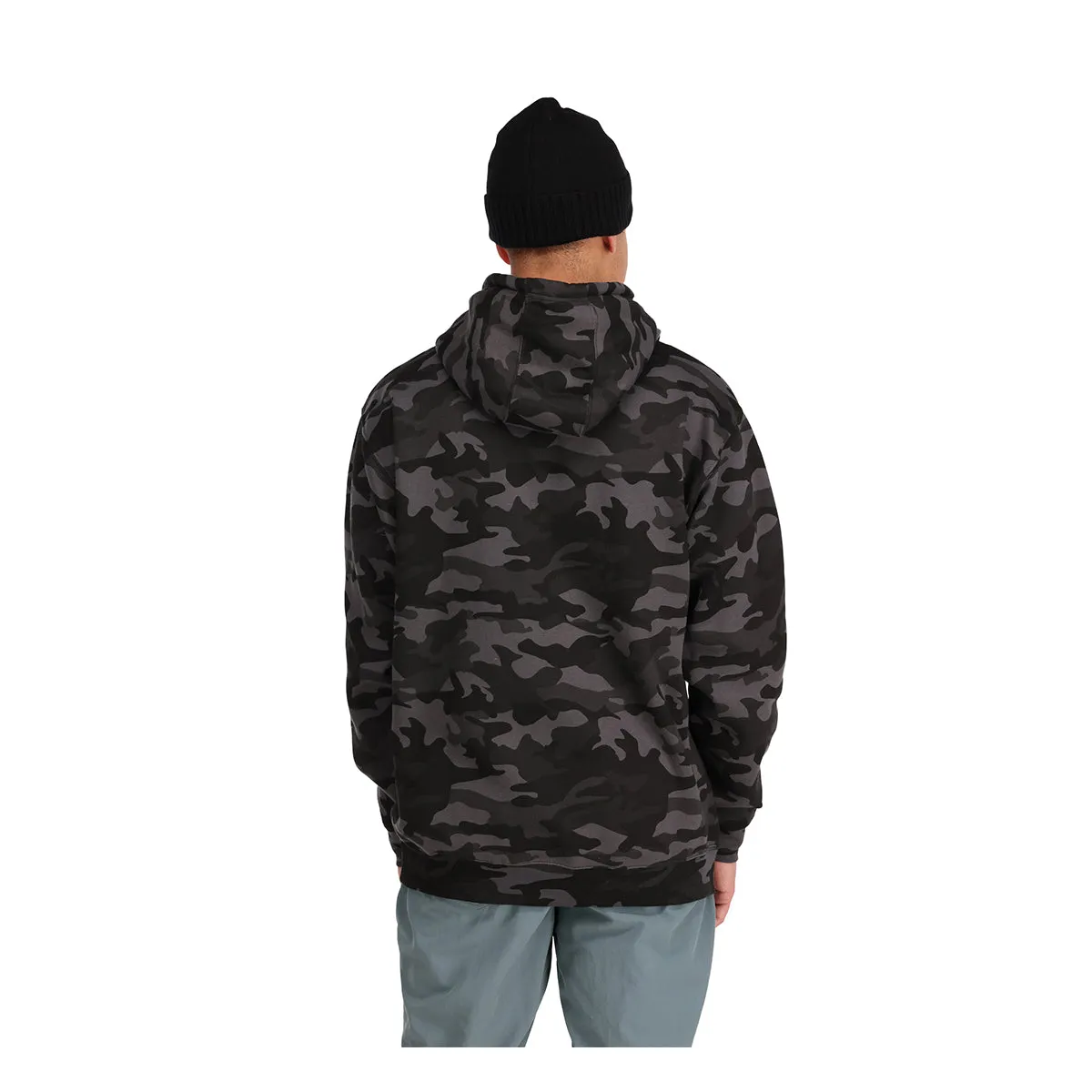 Simms Logo Hoody Woodland Camo Carbon