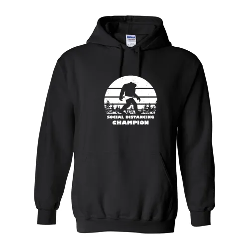 Social Distancing Champion: Male Swimmer Hoody