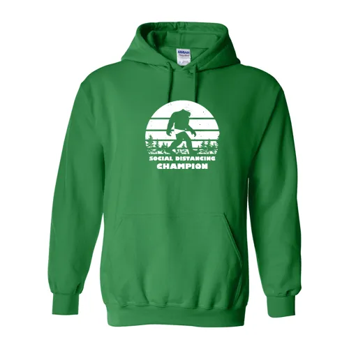 Social Distancing Champion: Male Swimmer Hoody