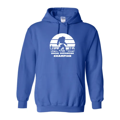 Social Distancing Champion: Male Swimmer Hoody