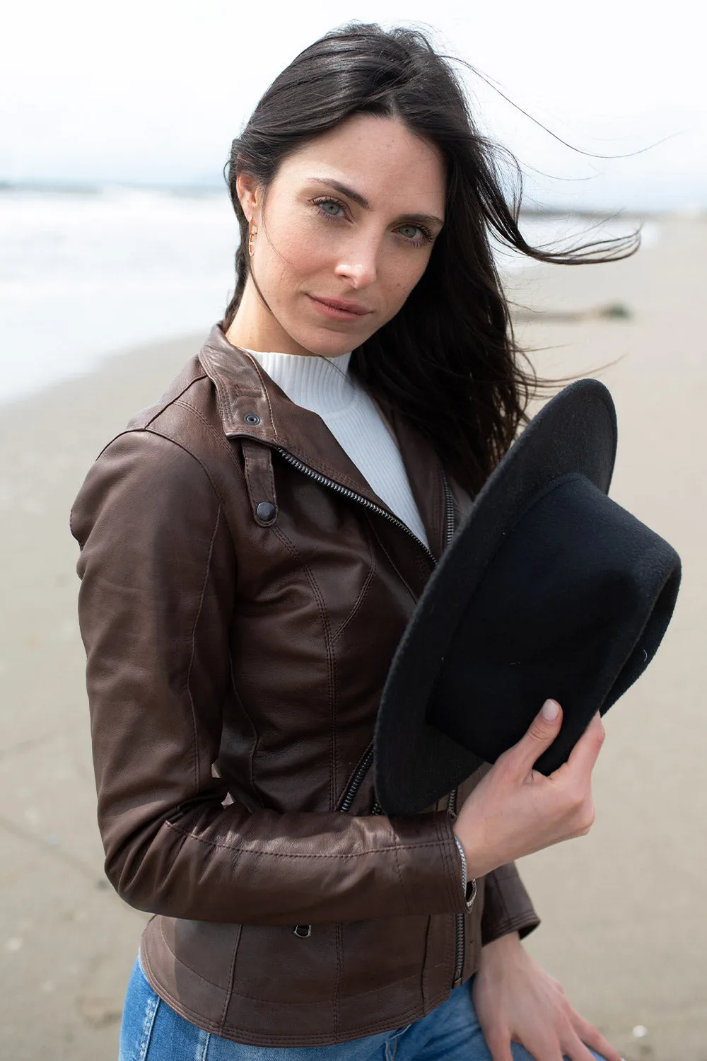 Sofia leather jacket