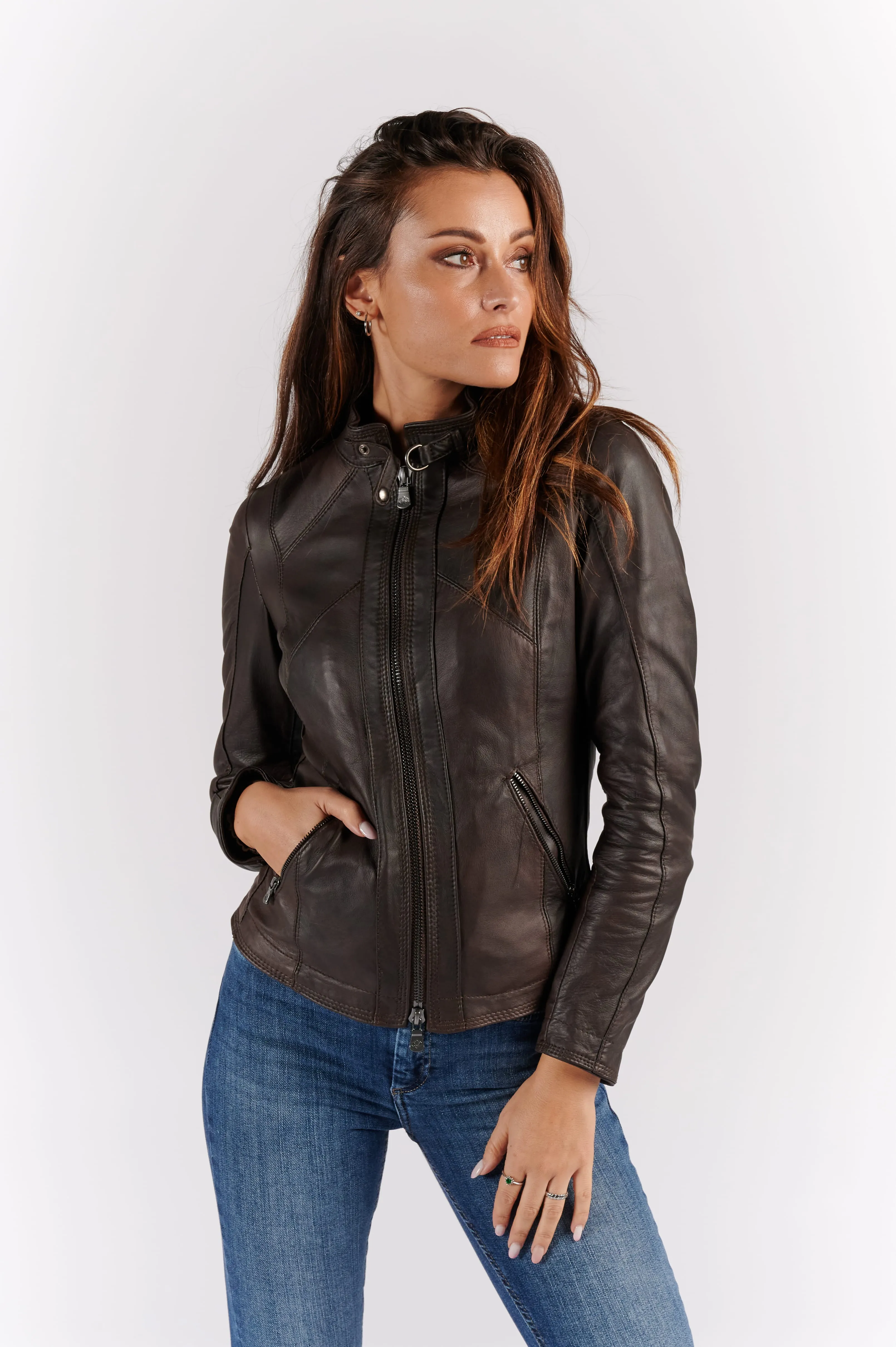 Sofia leather jacket