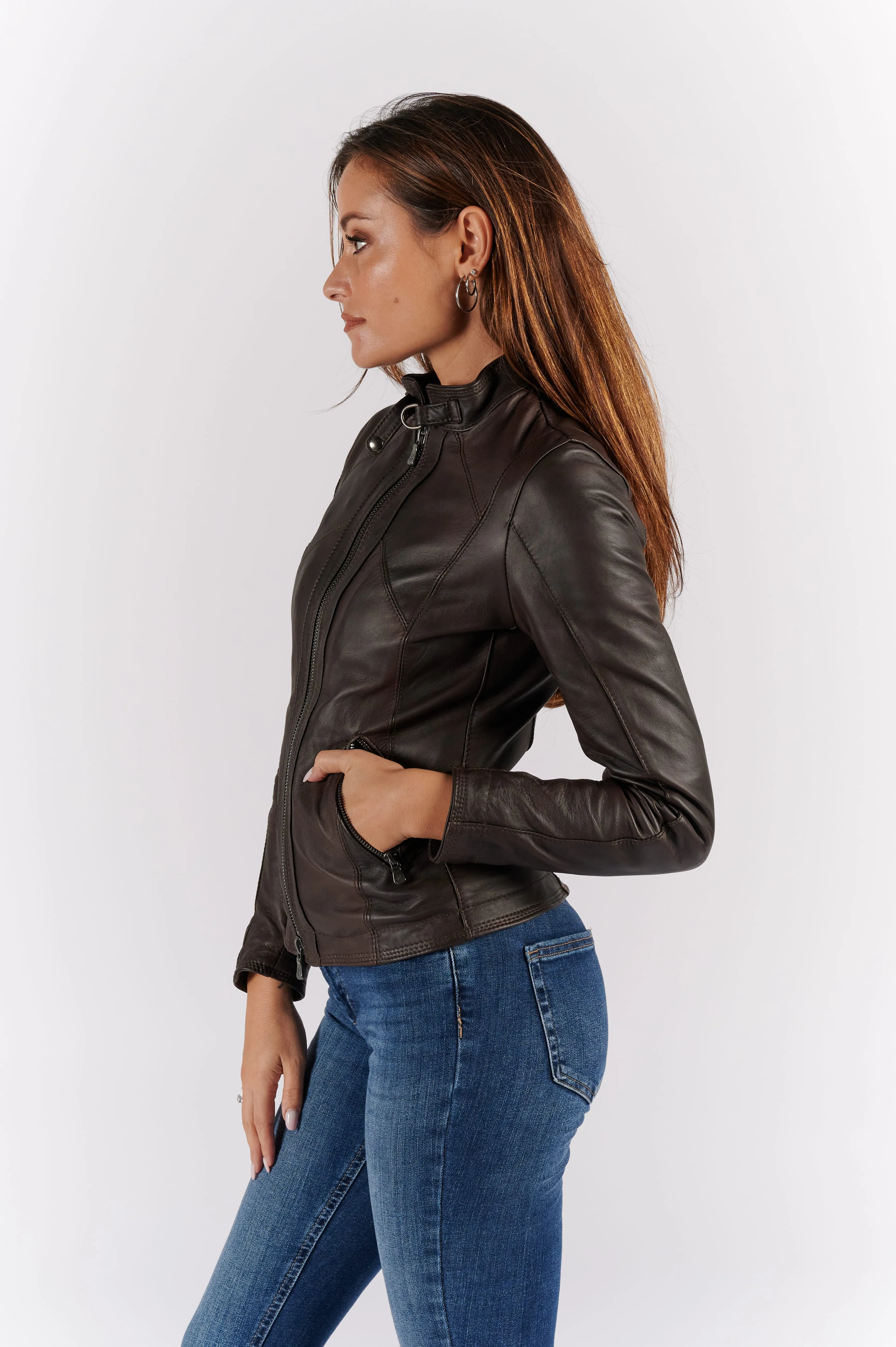 Sofia leather jacket