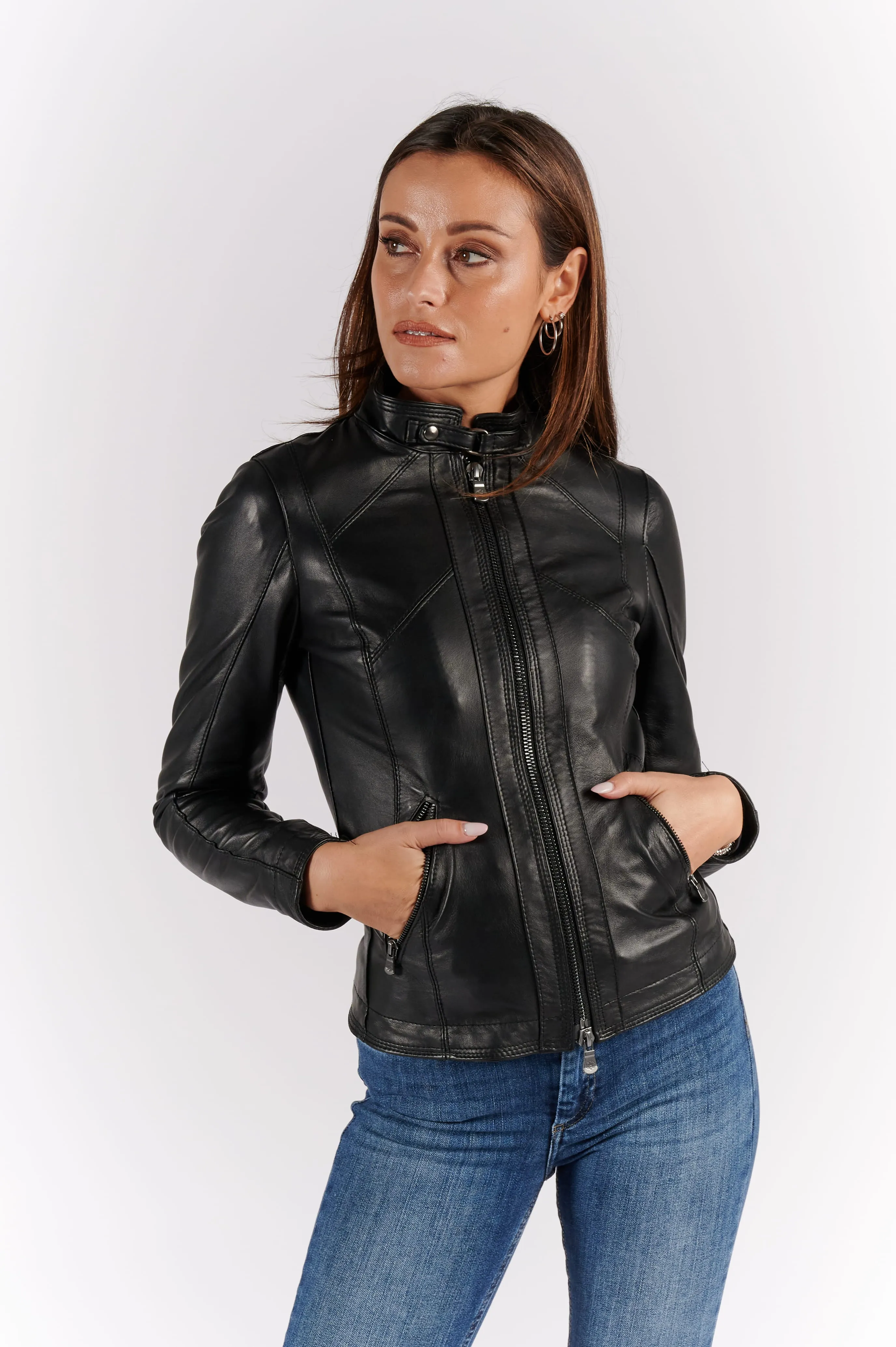 Sofia leather jacket