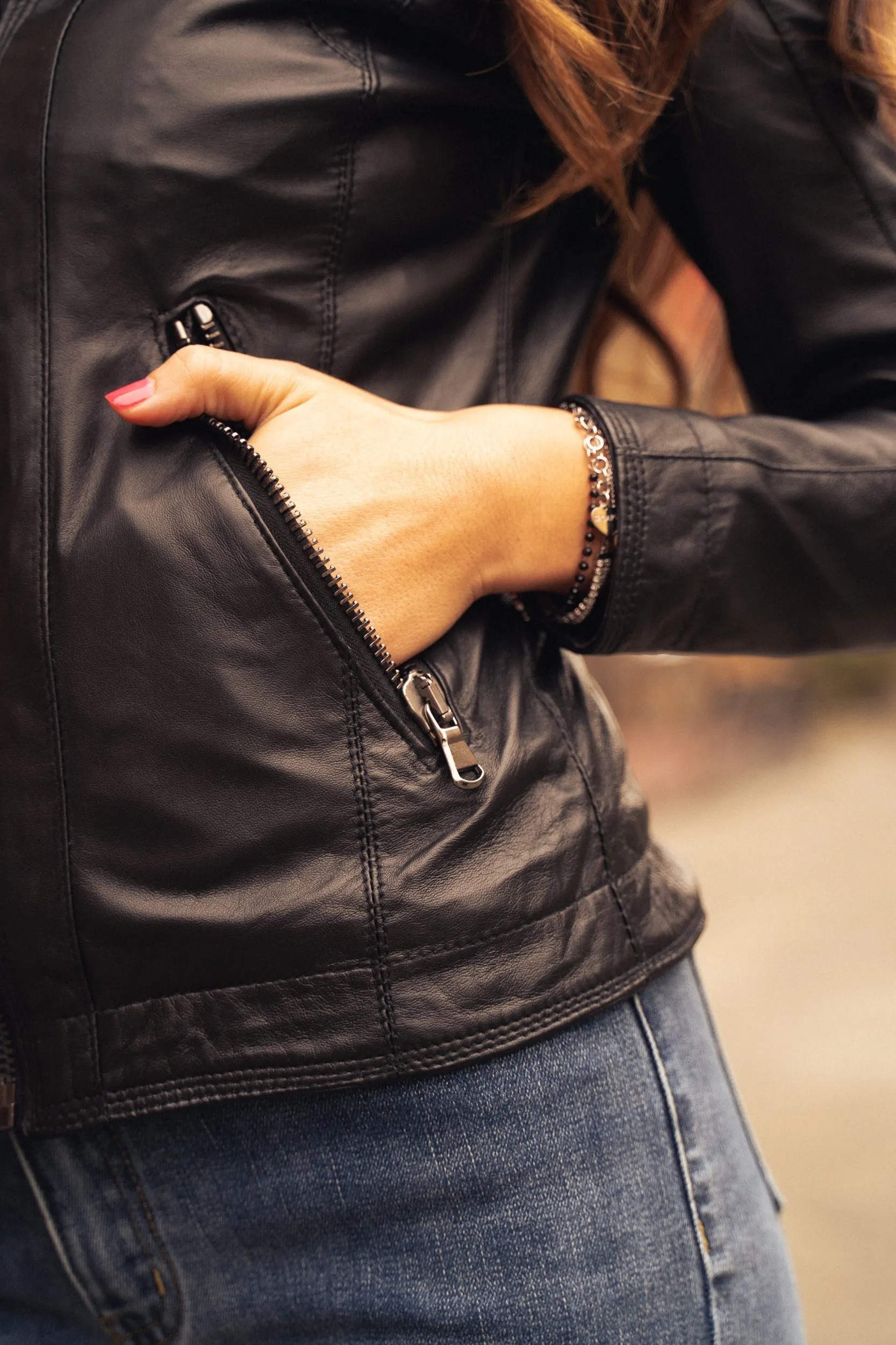 Sofia leather jacket