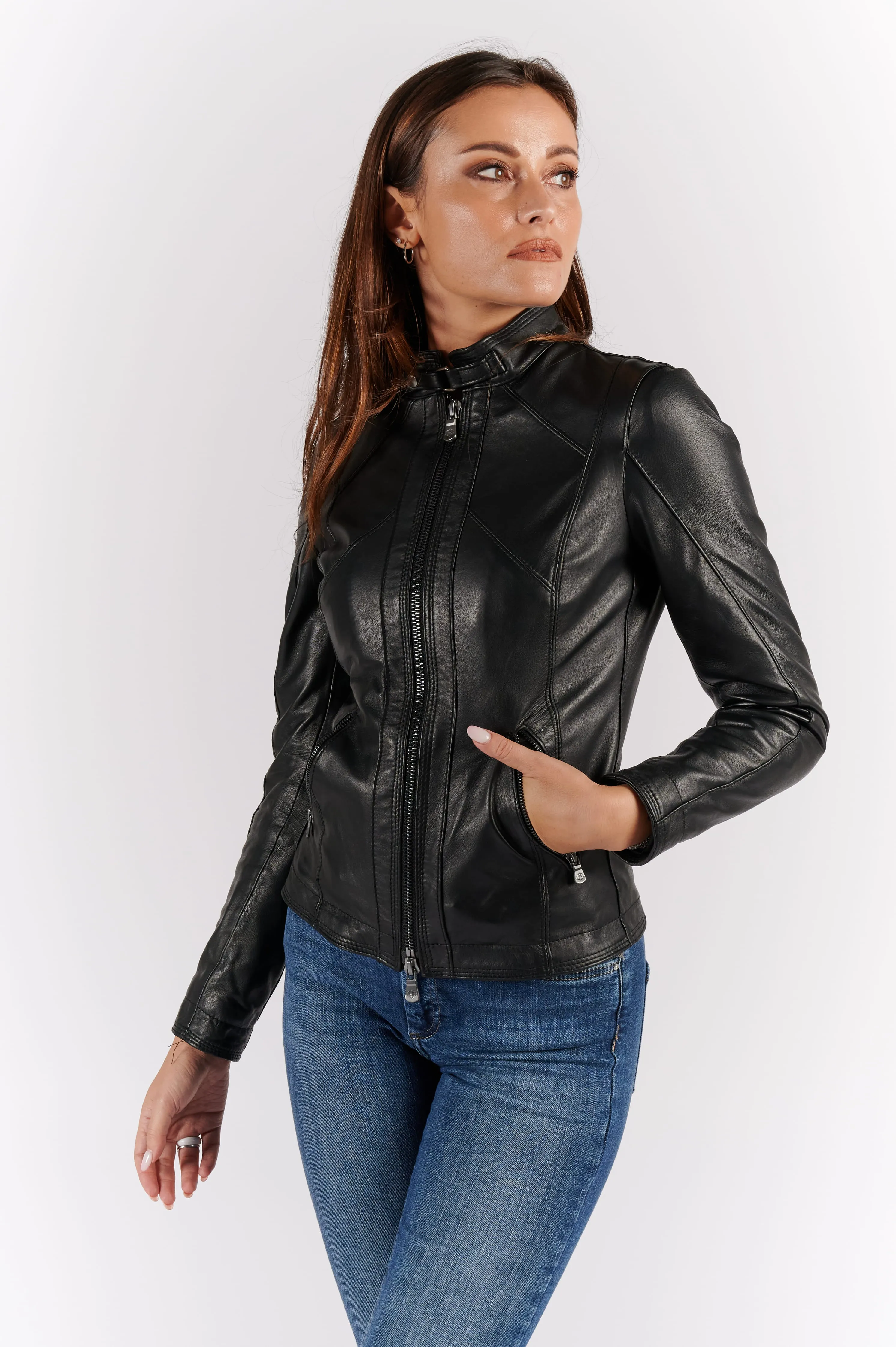 Sofia leather jacket