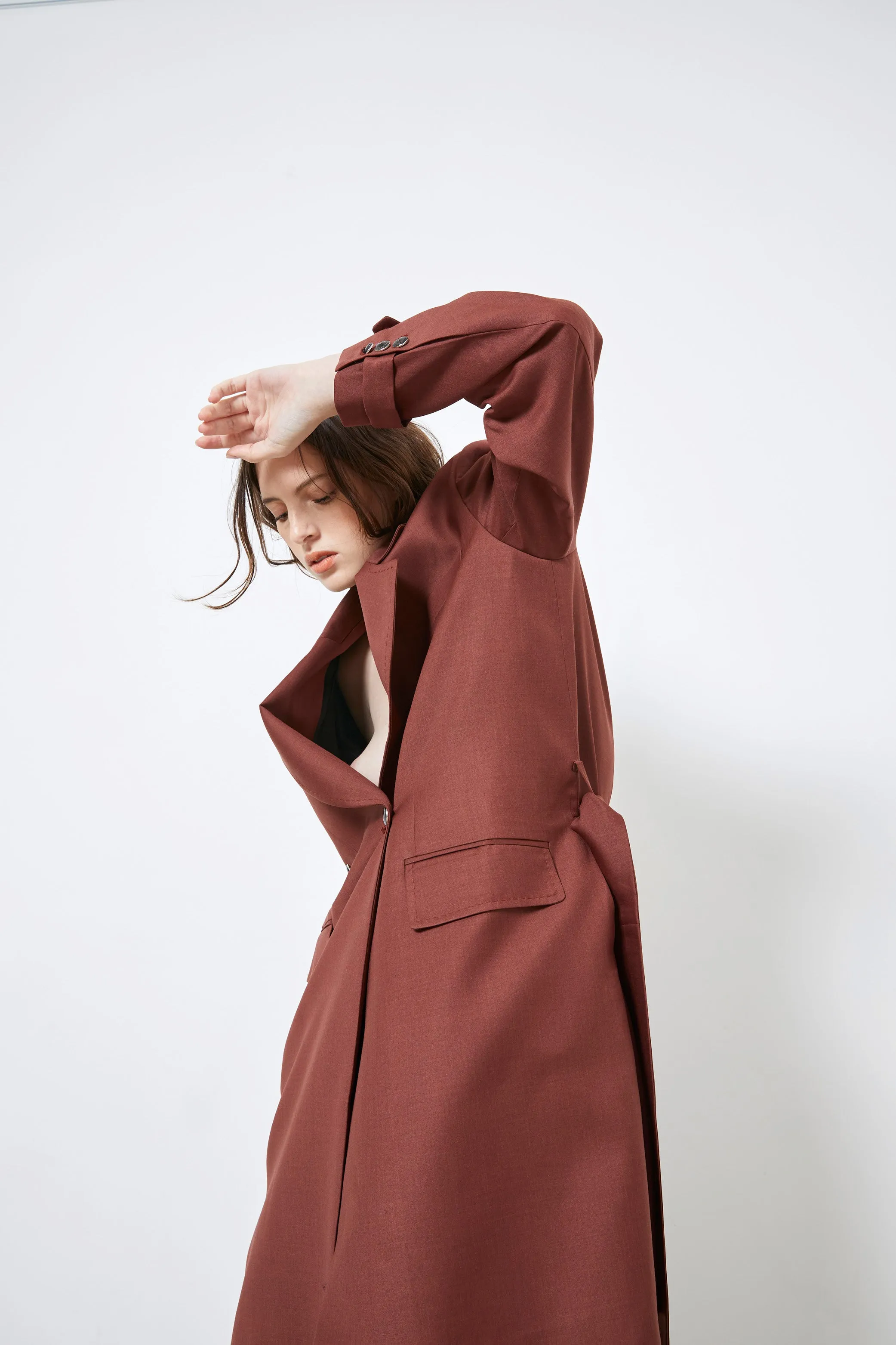 ST HONORE red - wool suit dress