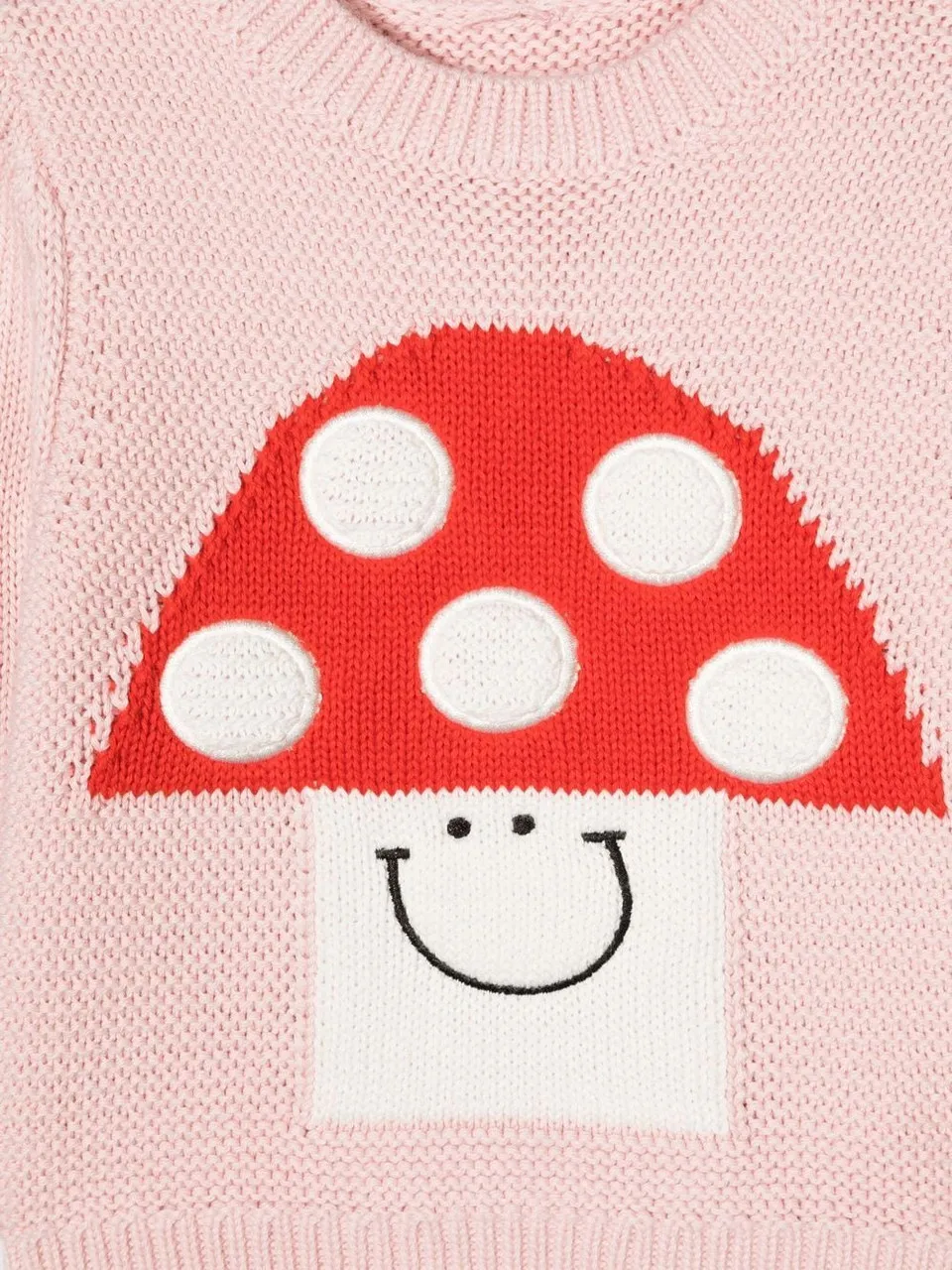 Stella McCartney BABY GIRL SWEATER WITH SMILEY MUSHROOM IN STITCH