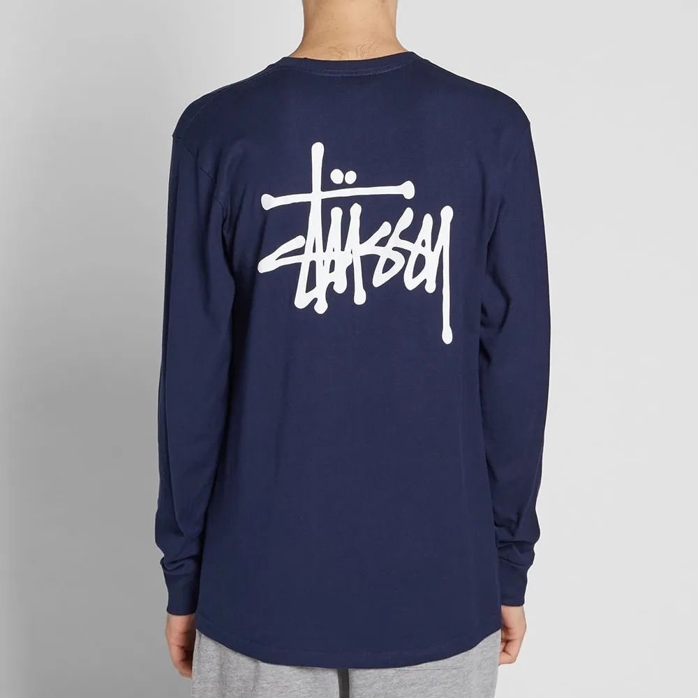 Stussy Long Sleeve Basic TeeNavy