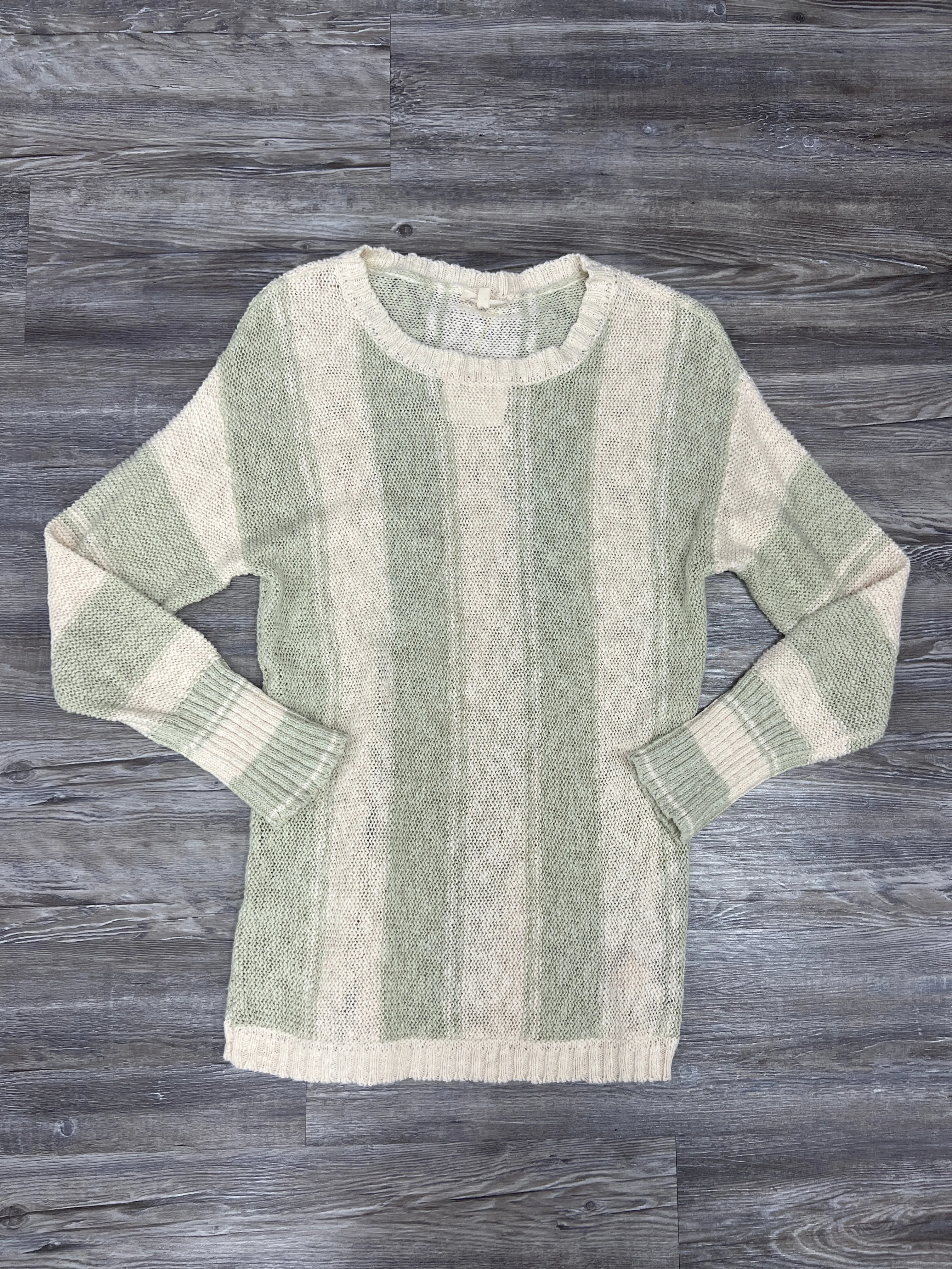 Sweater By Mystree In Green & Tan, Size: M