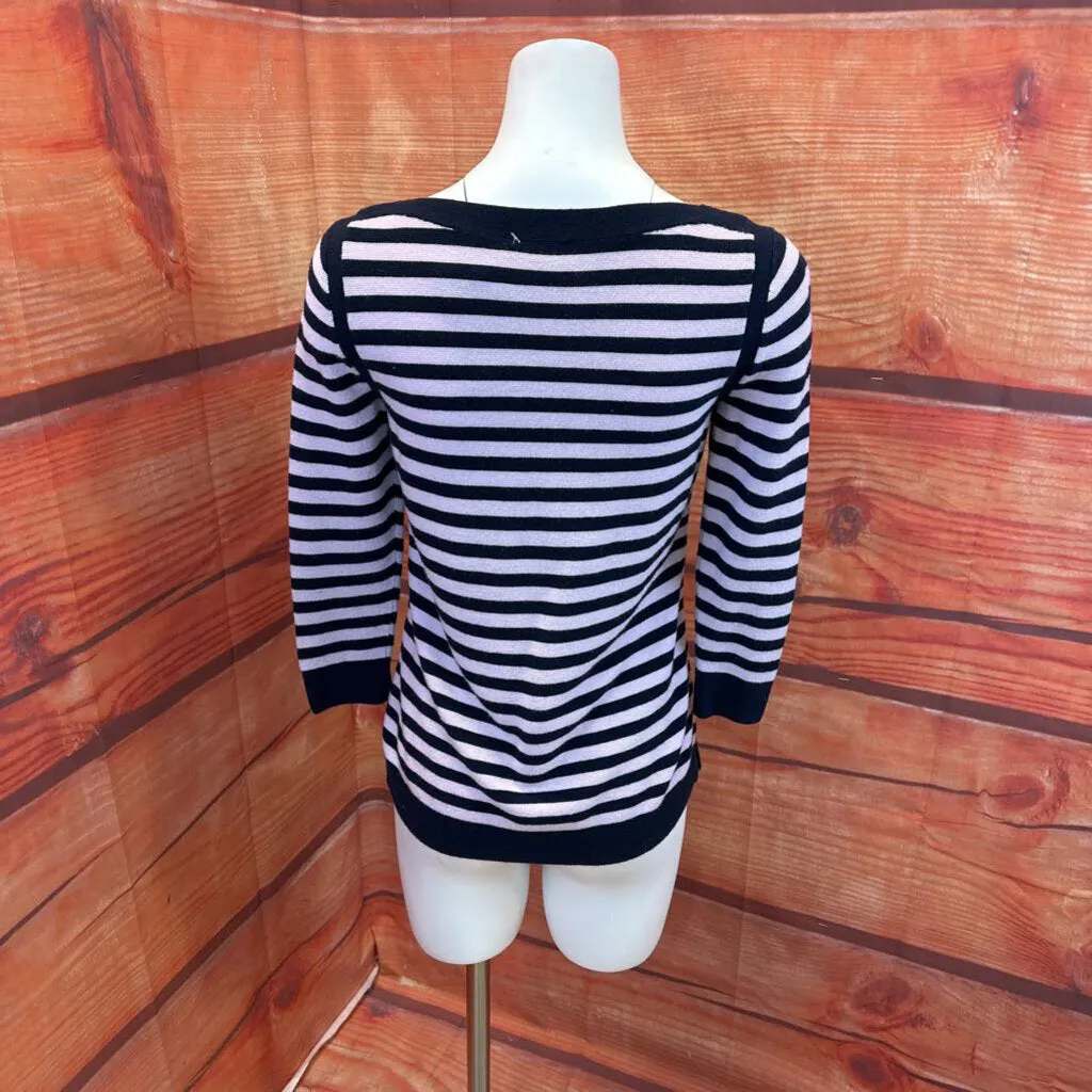 TALBOTS PINK BLUE STRIPED SWEATER SIZE X SMALL TCC