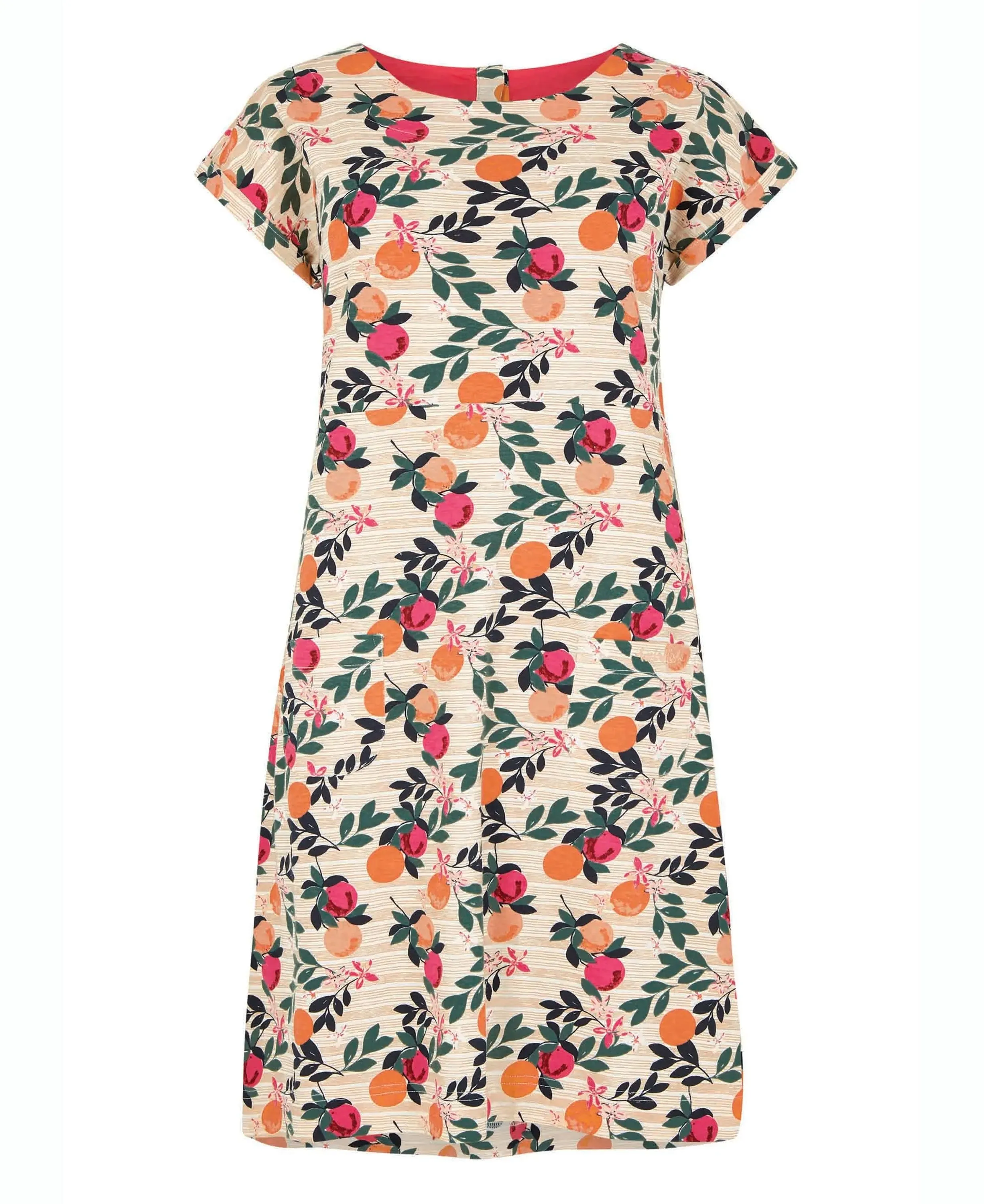 Tallahassee Printed Jersey Dress                             Cantaloupe