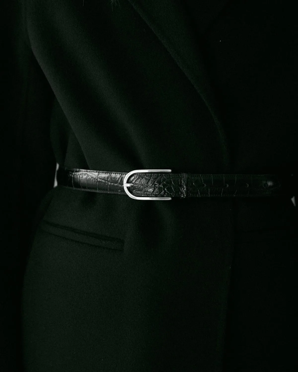 The Classic Belt - Black Croc