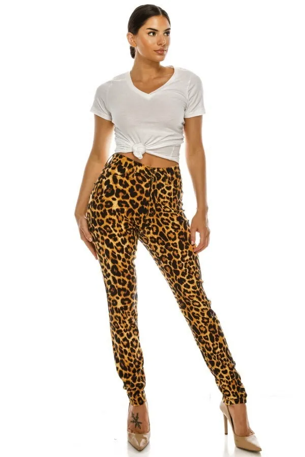 The Leopard Slay High Waist Skinny Jeans