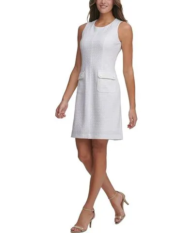 Tommy Hilfiger Petites Womens Pockets Knee Sheath Dress