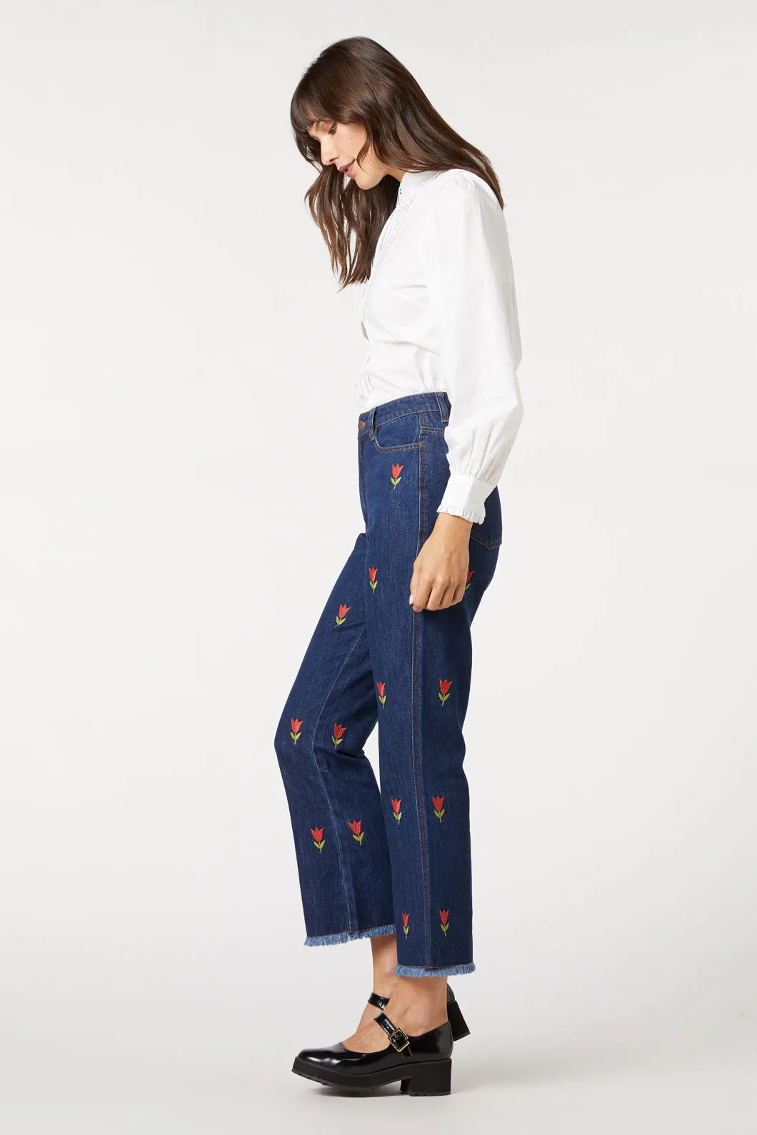 Tulip Embroidered Jean