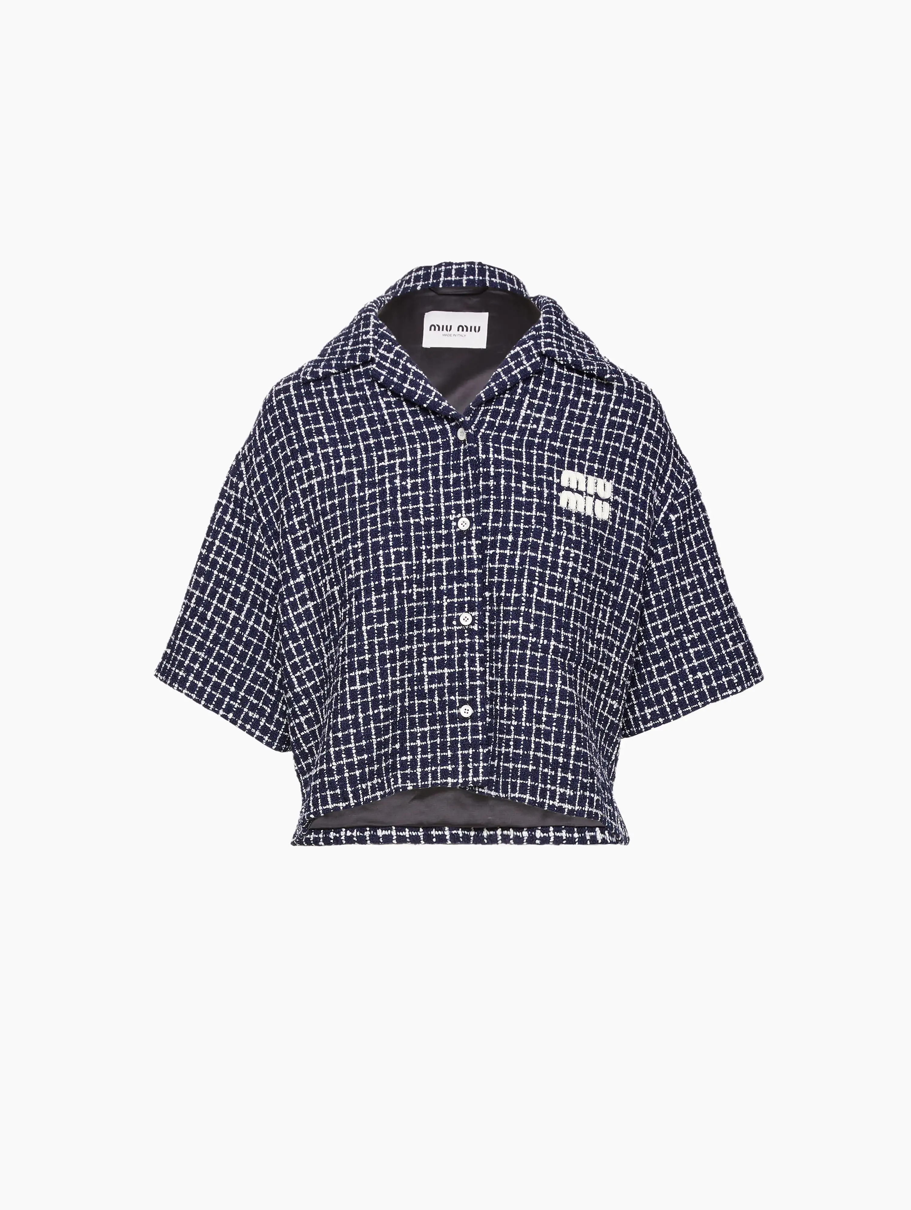 Tweed Check Button Up