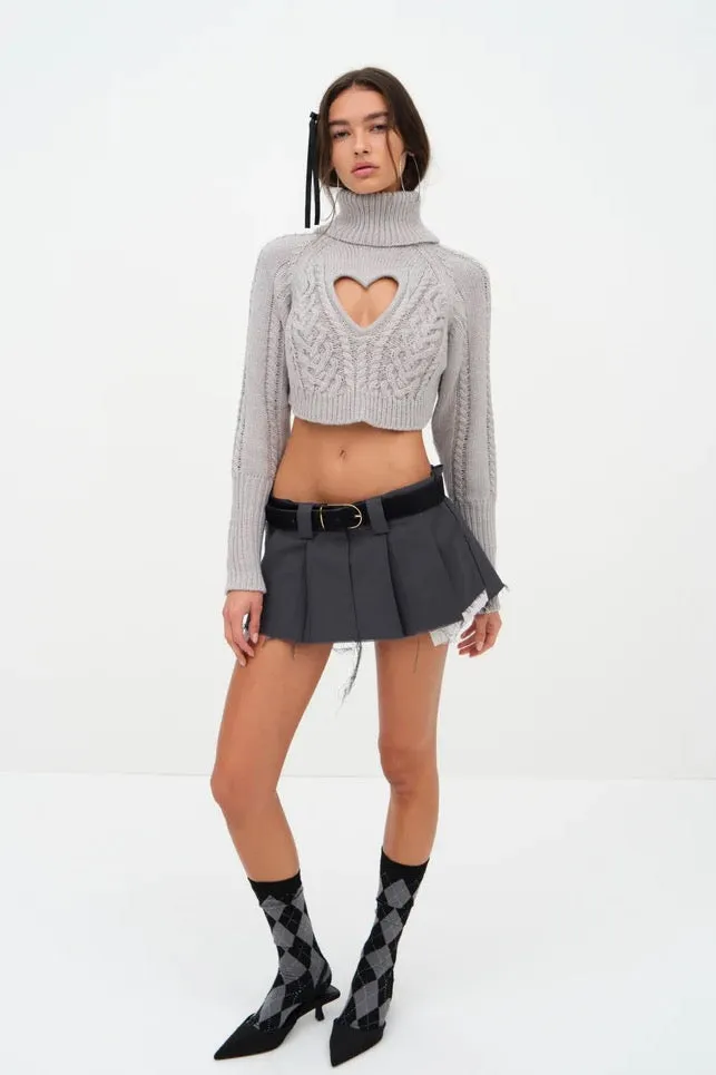 Vera Cropped Cut Out Sweater