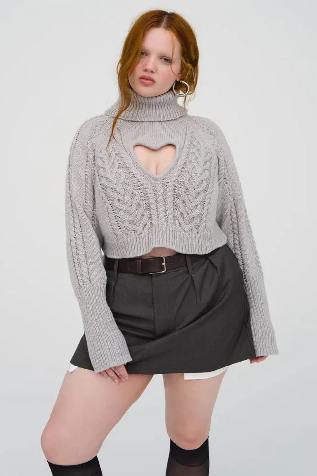 Vera Cropped Cut Out Sweater