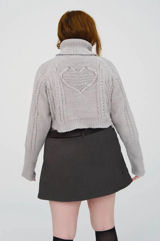 Vera Cropped Cut Out Sweater