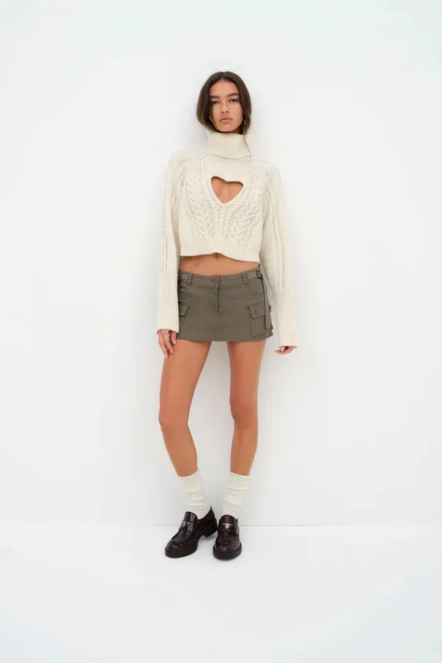 Vera Cropped Cut Out Sweater