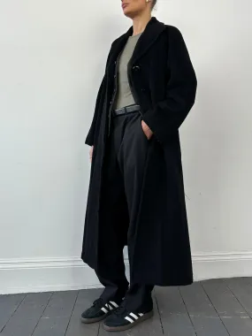 Vintage Wool Alpaca Single Breasted Floor Length Coat - M/L