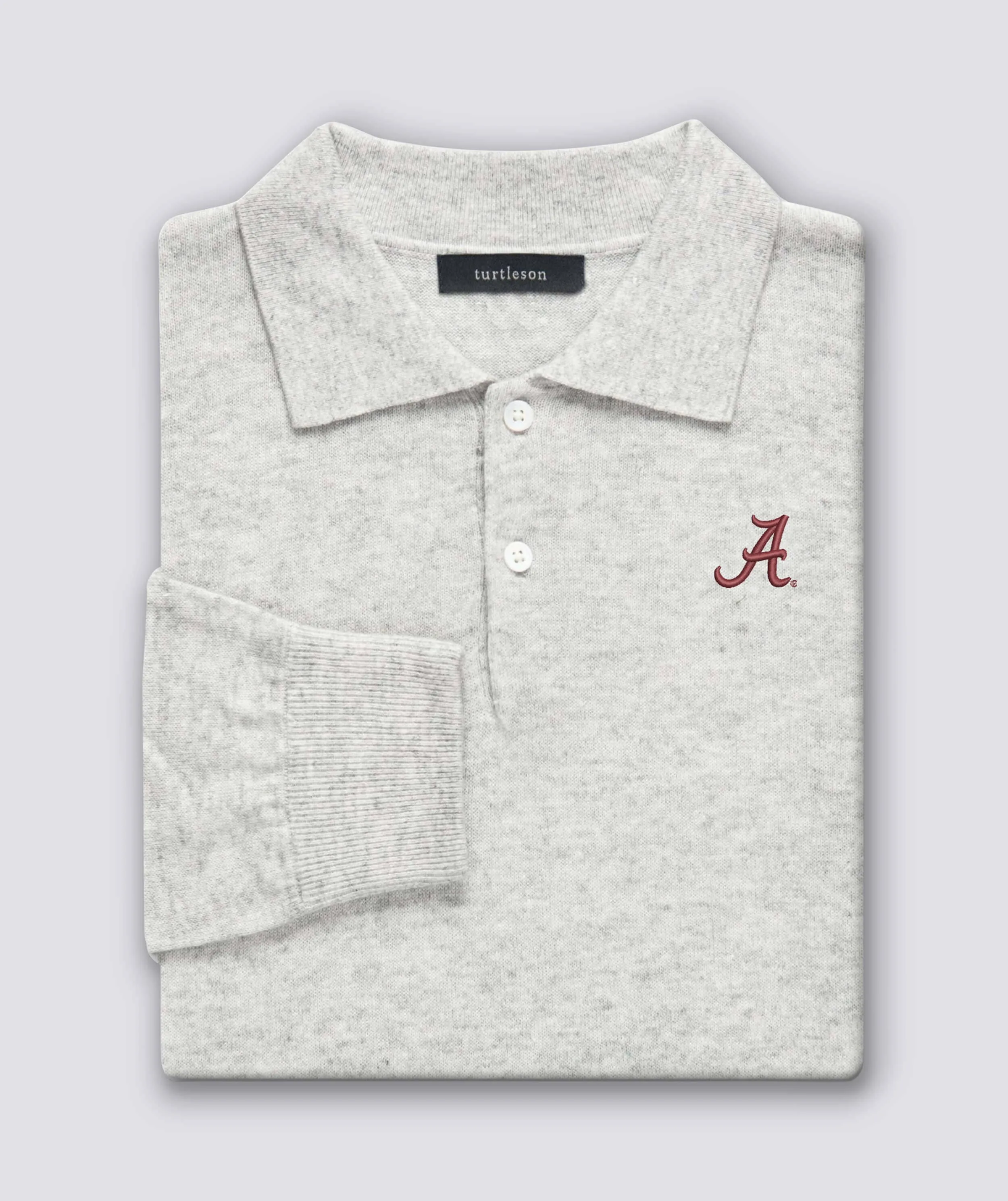 Wade 2-Button Cashmere Polo Sweater - University of Alabama