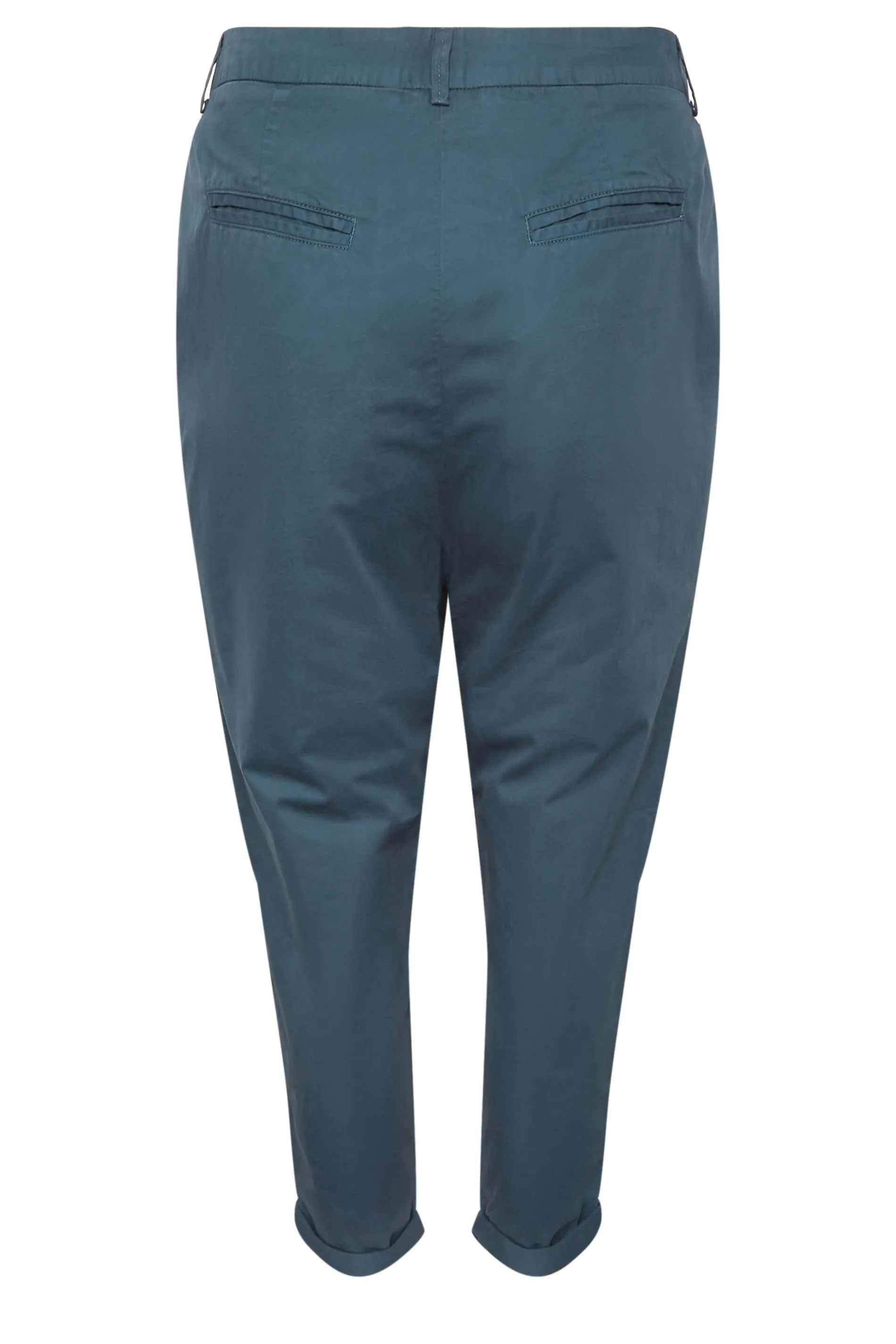 YOURS Curve Dark Blue Straight Leg Chino Trousers